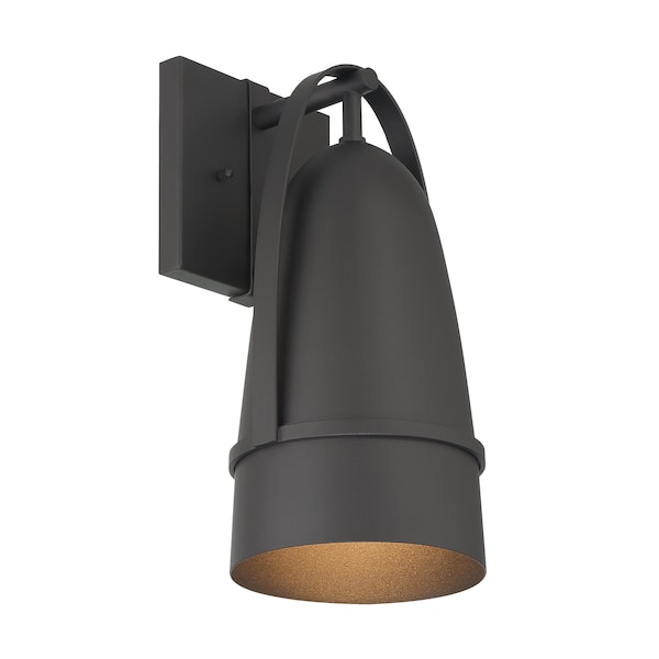 Designers Fountain Rue 14in 1-Light Black Modern Dark Sky Outdoor Hardwired Wall Lantern with No Bulbs Included D302M-6EW-BK - main